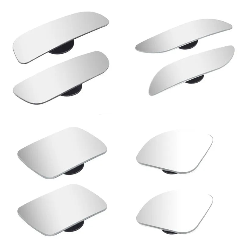 Glass adjustable wide-angle blind spot mirror for car rearview mounting.