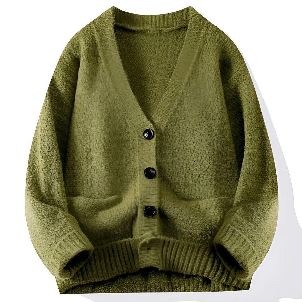 Men's knitted bottoming shirt loose pullover thickened long sleeve in gray for spring autumn daily wear polyester fibre