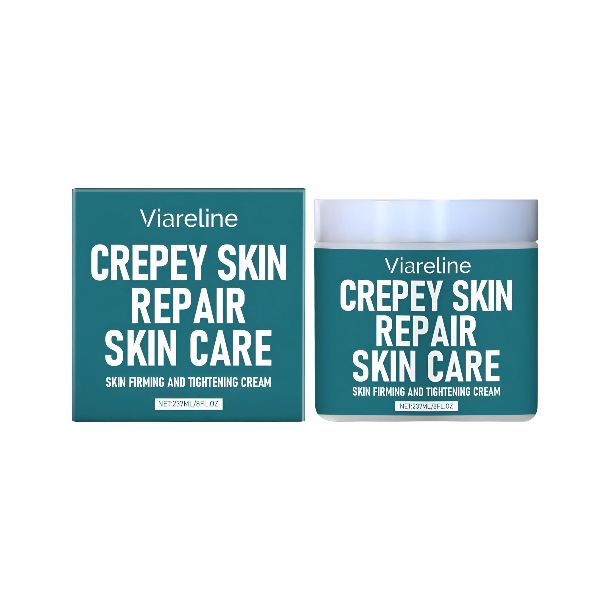 237ml pump bottle of firming cream with hyaluronic acid for face and body.