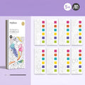 Children's gouache graffiti picture book with white card pages and paintbrush, 187x78mm, featuring a fairy dream theme