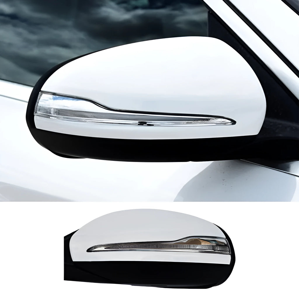 Mercedes W205 C-Class rear view mirror assembly in ABS plastic.