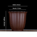 Round ceramic desktop flower pot with four drainage holes for phalaenopsis bonsai, black colour option