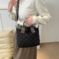 Shoulder messenger bag in oxford cloth with urban design and phone compartment