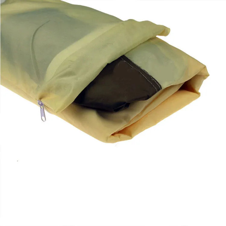 Beige polyester outdoor oven cover for barbecue protection in Nordic style