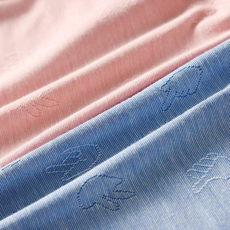 Modal low waist jacquard briefs in dark grey, green, sky blue, pink and colourful blue.