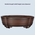 Classical green plant design purple clay bonsai pot for indoor use.