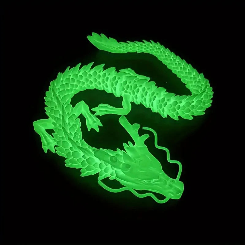 30 cm long 3D printed Chinese dragon car decoration ornament in plastic with hanging attachment