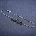 High profile titanium steel flower bracelet black women natural style
