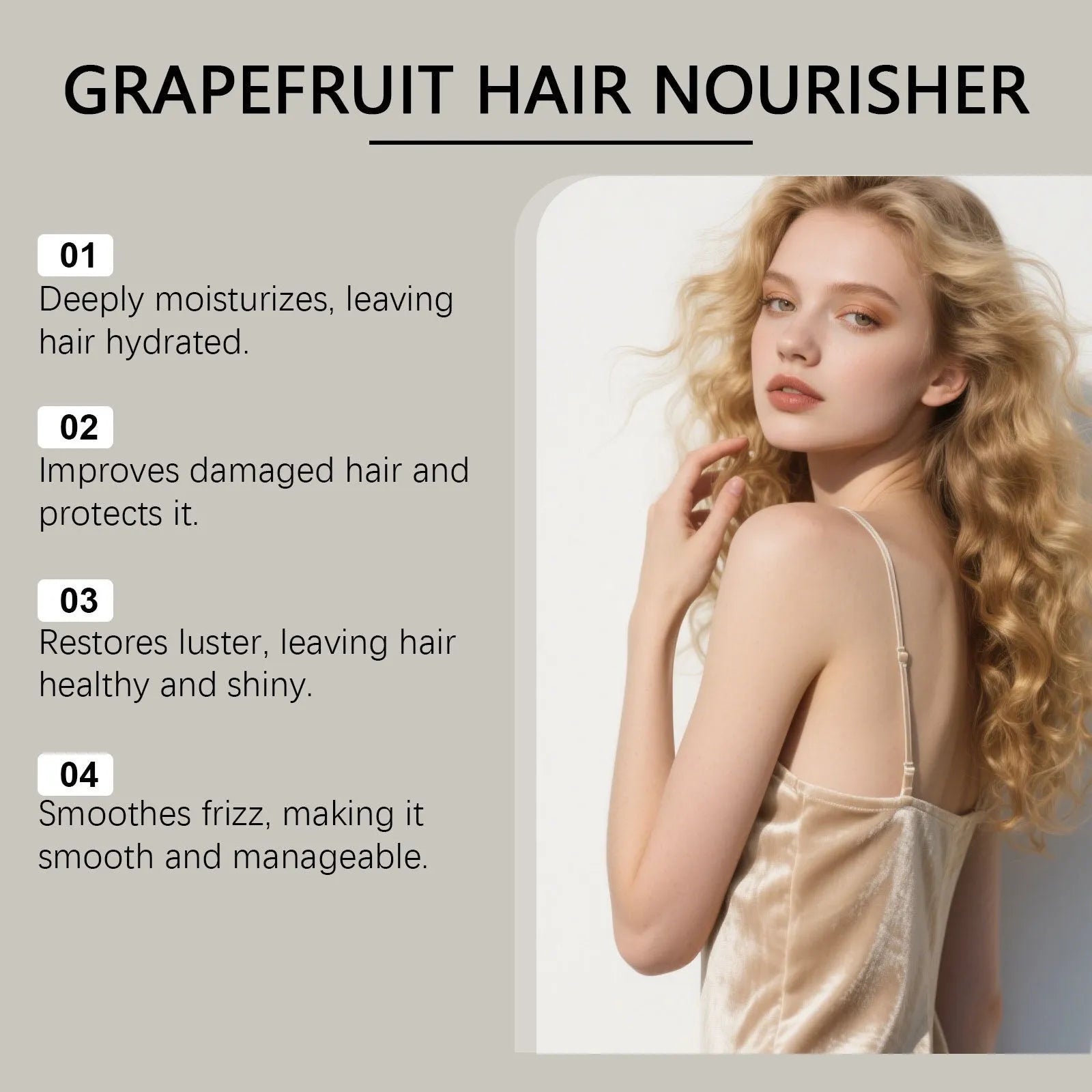 120ml bottle of grapefruit hair conditioner with glycerin and vitamin E