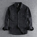 Design Sense men's loose fitting long sleeve cardigan style shirt in polyester fibre