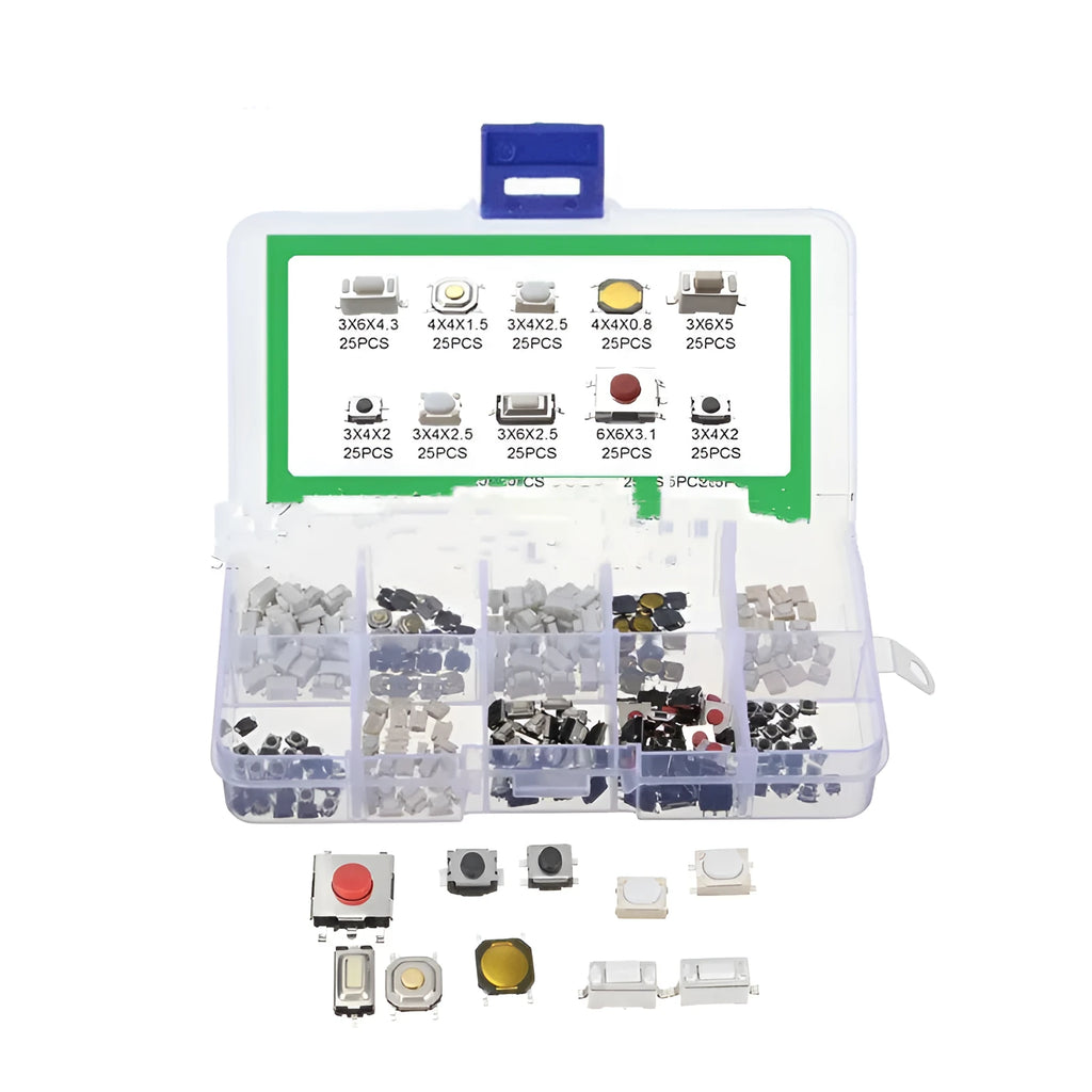 250 piece car patch button touch switch kit in boxed packaging for automotive electrical repairs