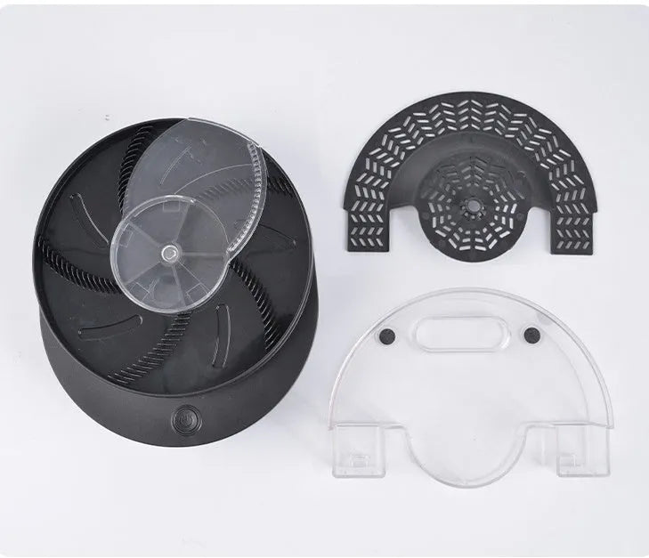Black and white electric fly catcher with removable fly cage for indoor pest control