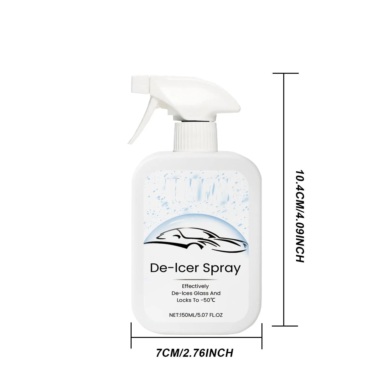 150ml car windscreen de-icer spray bottle for winter ice removal on vehicle windows