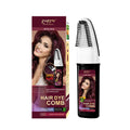 Easy Coloring Comb hair dye in brown, dark brown, and wine red 200ml bottles