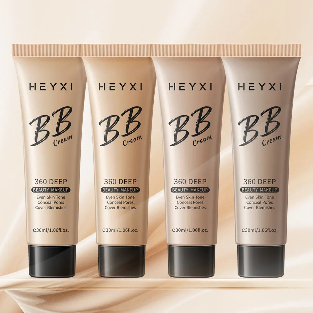 Waterproof BB cream makeup in four shade options with sweat-proof coverage