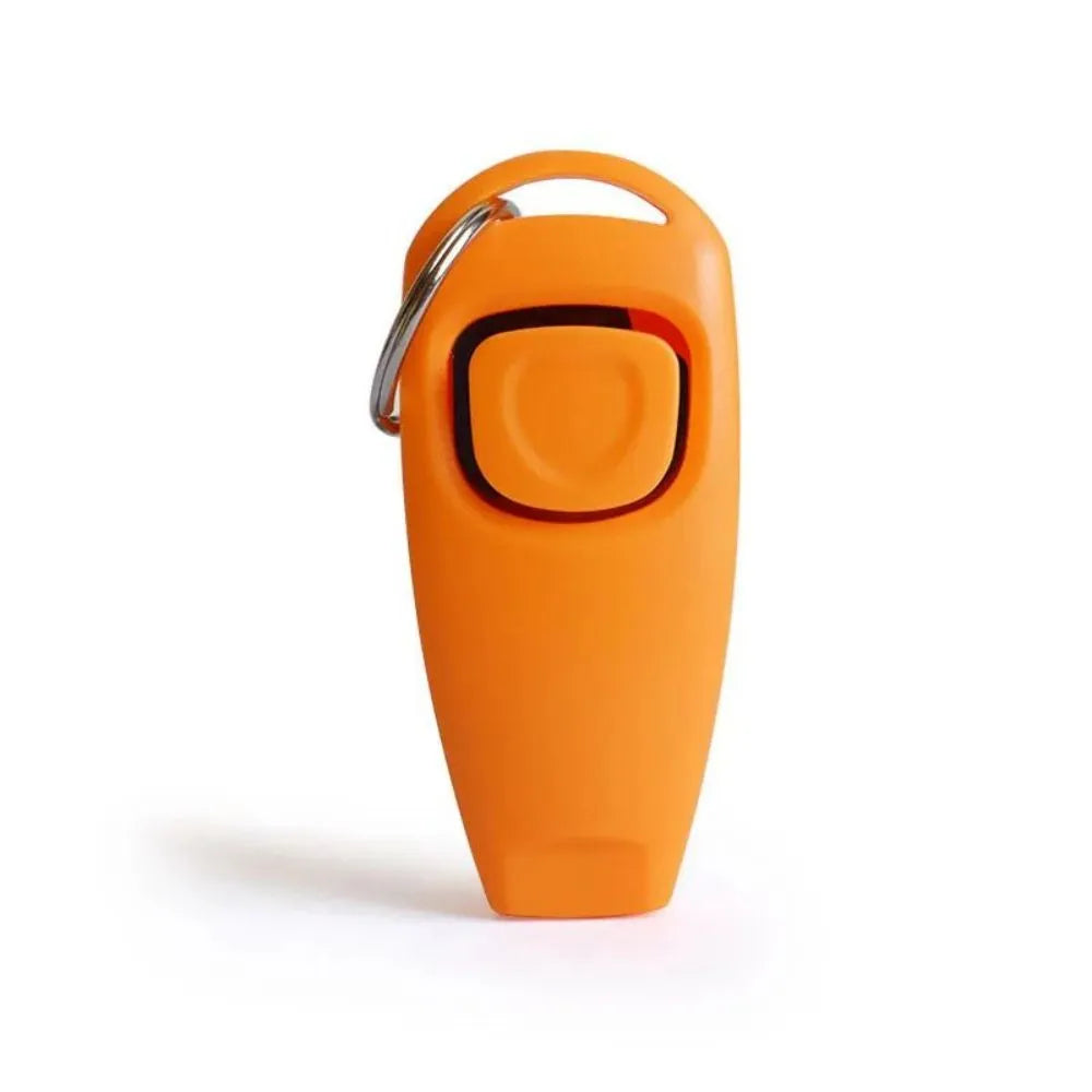 Professional dog training clicker whistle set in assorted colours with key ring