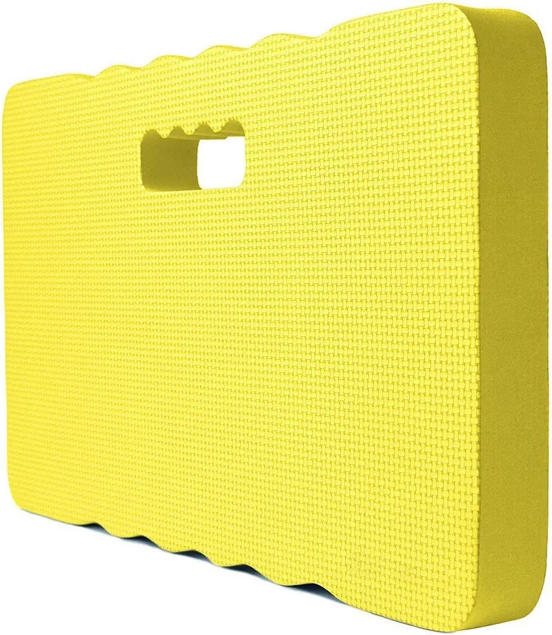 Blue plastic garden kneeler mat for kneeling while gardening