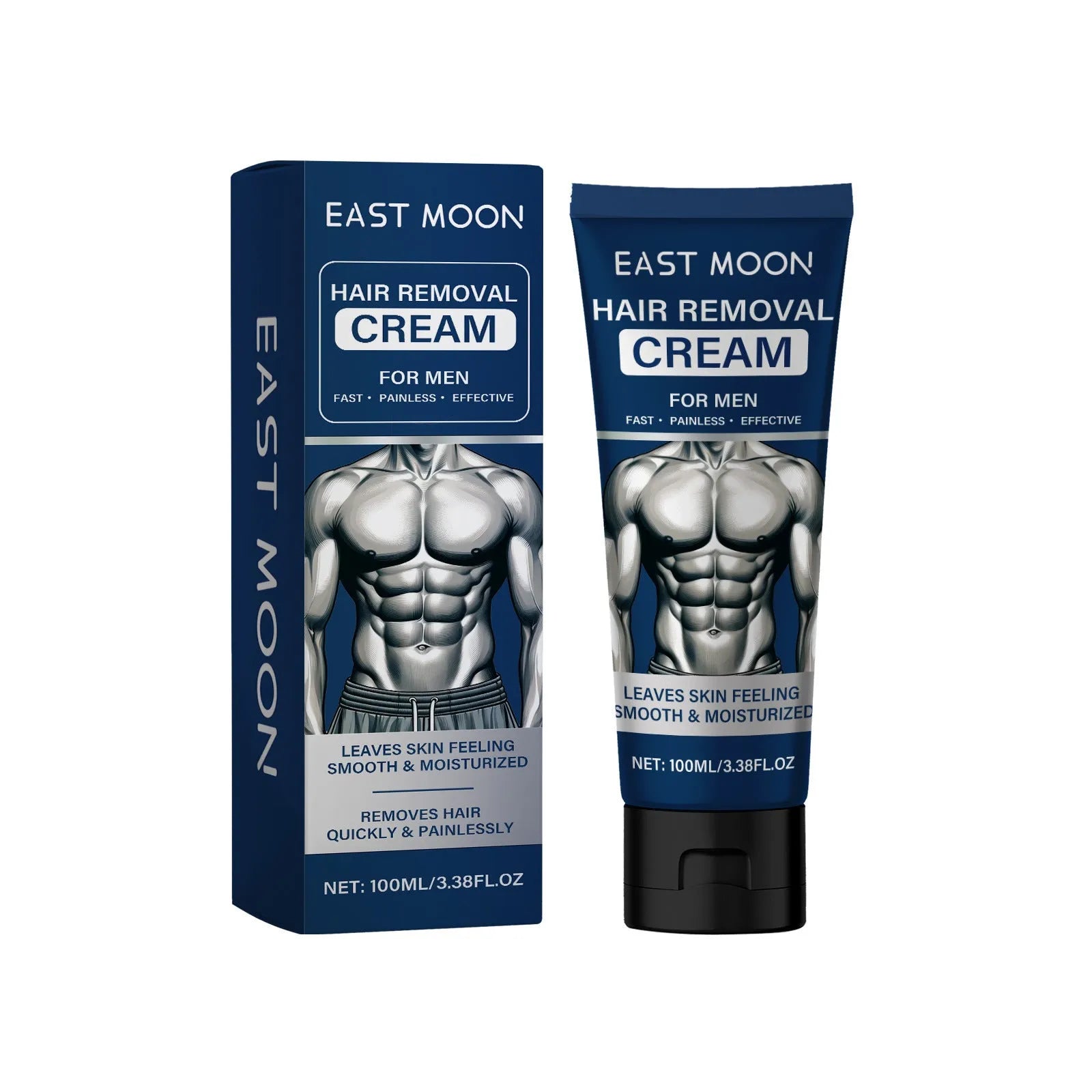 100ml tube of men's mild depilatory cream for lips, beard, armpit, hand and leg hair removal