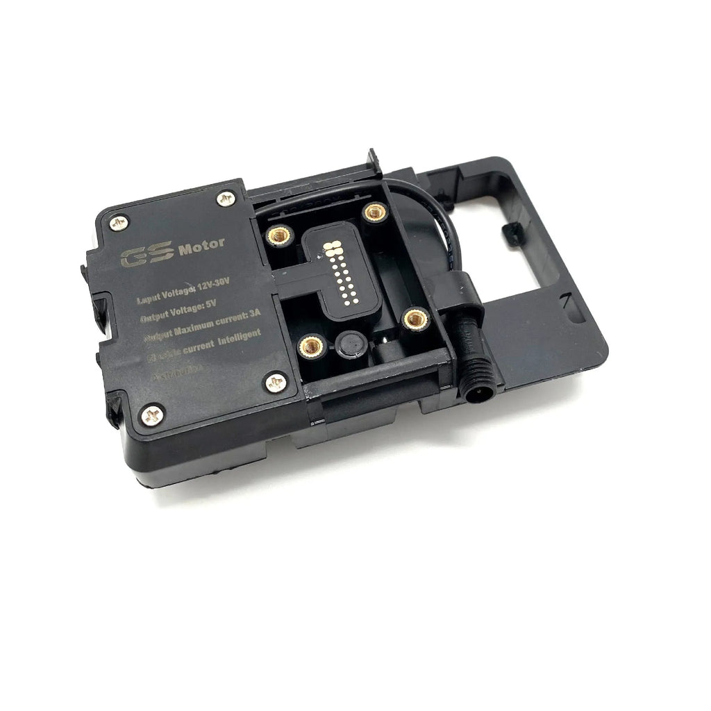 Black ABS plastic motorcycle navigation bracket for BMW R1200GS and R1250GS models
