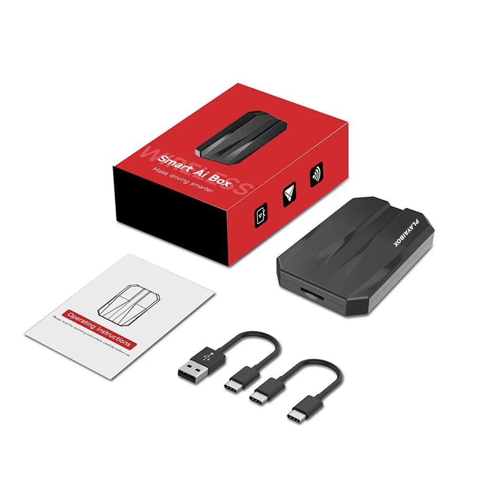 CarPlay to Android Auto wireless converter box with ABS housing for factory CarPlay systems