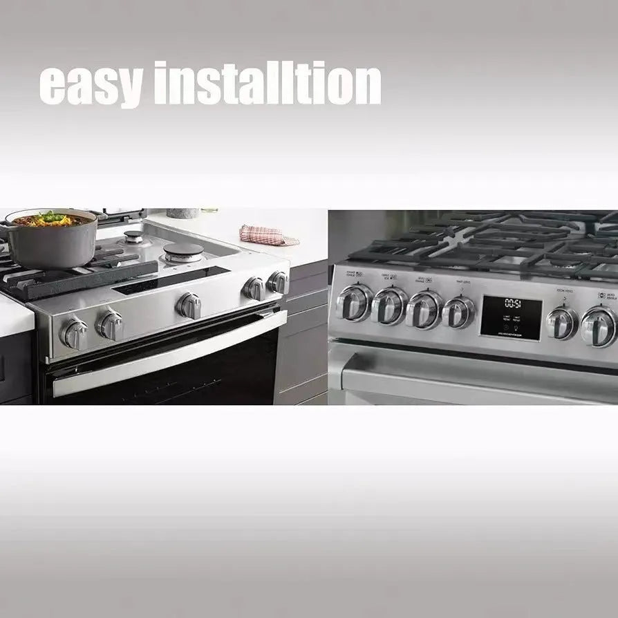 Silver metal oven stove knob with 5.3cm diameter