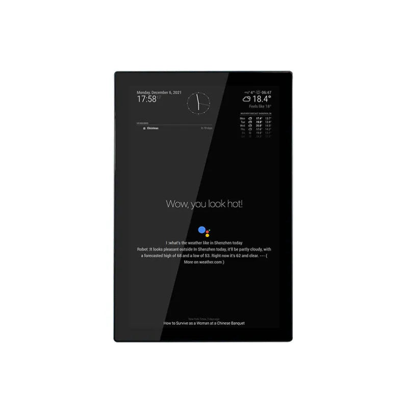 13.3-inch ABS voice assistant touch display unit for smart mirror integration.