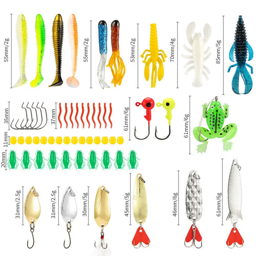 Closed blind box for Christmas Mino Bog 24-piece metal fishing lure set with festive graphics