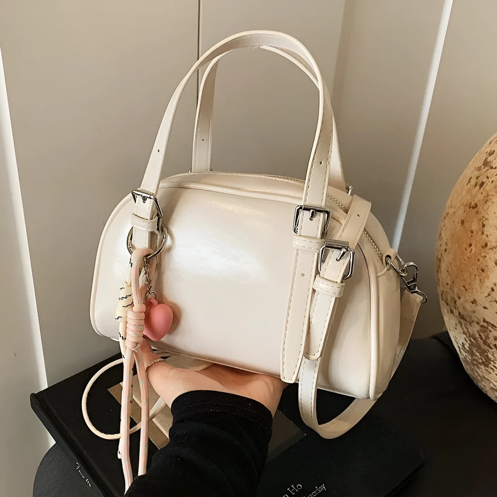 Korean style square shell shoulder bag for women in multiple colour options