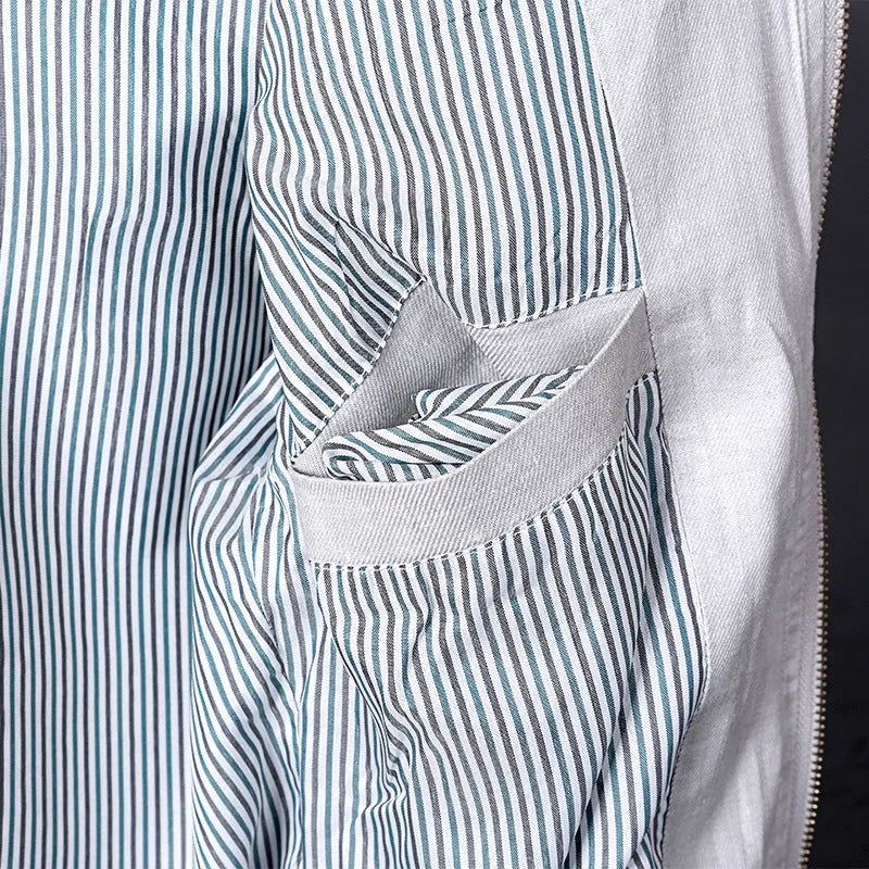 Men's thin cotton linen jacket in heather gray, available in sizes from M to 6XL for casual wear.