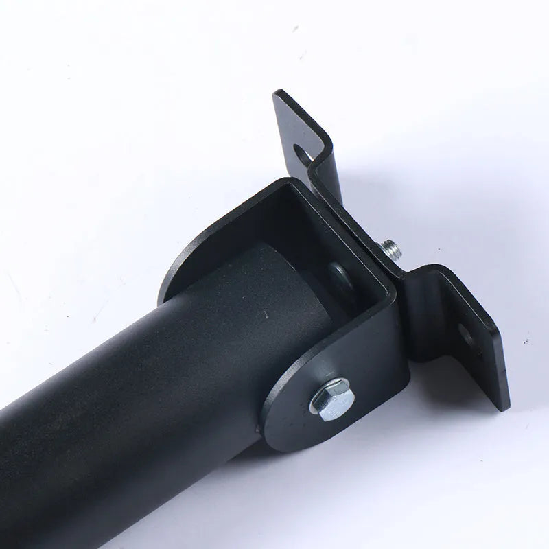 Wall-mounted steel barbell gun barrel rack holding 25 tubes with expansion screws