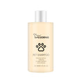 Bottle of mild pet shampoo for cats and dogs that leaves hair soft and unknotted