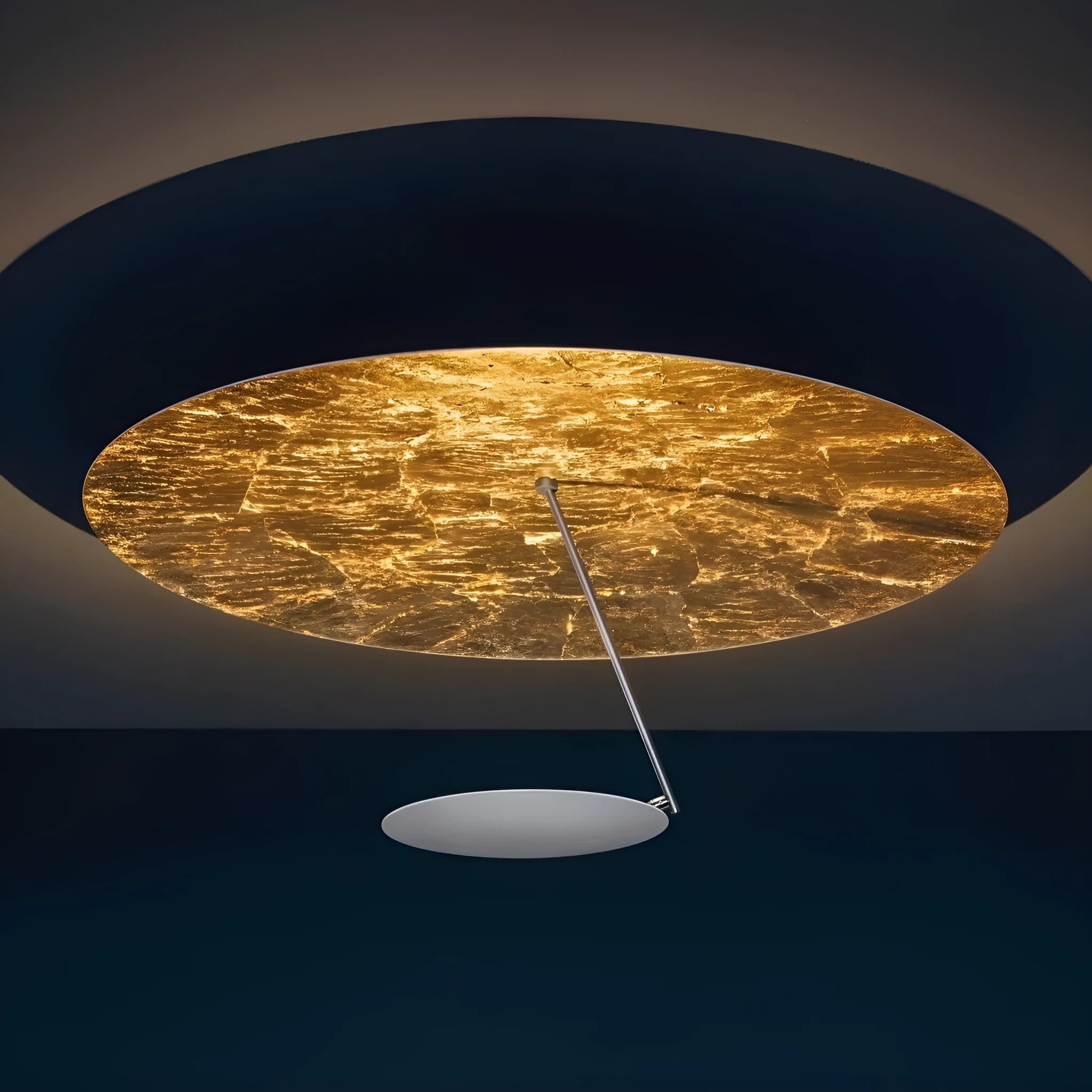 Modern 50cm diameter iron art chandelier ceiling light with integrated warm white LEDs.
