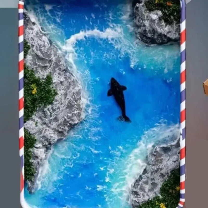 DIY bamboo marine landscape model ornament for aquarium diorama projects.