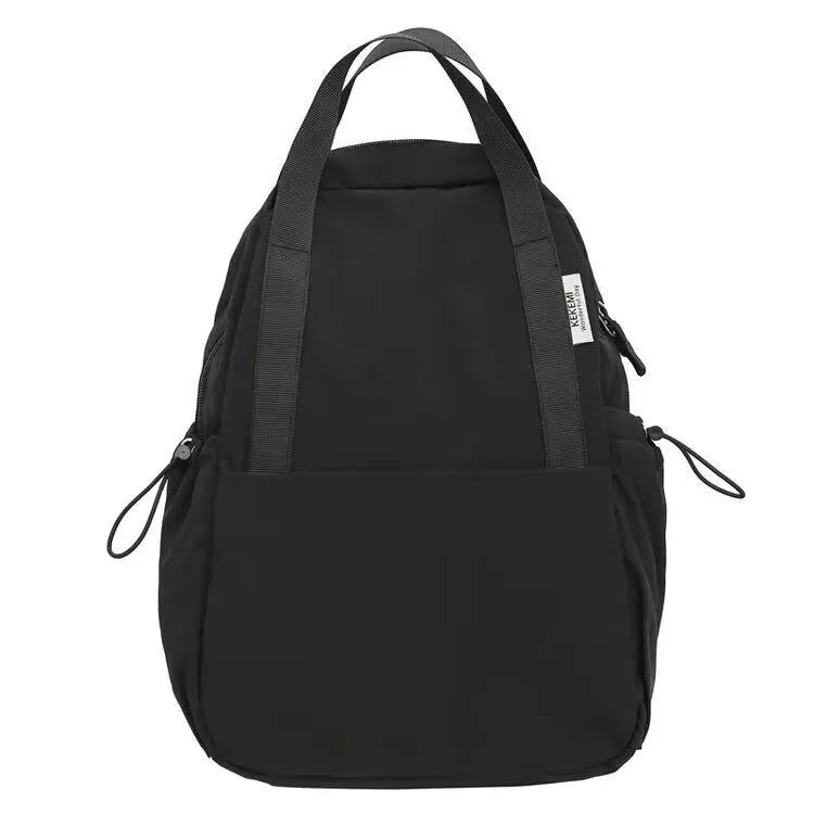 Simple solid colour ultra-light waterproof backpack with curved shoulder straps and lock