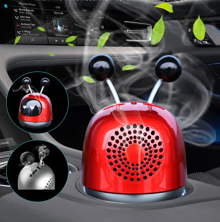 Robot-shaped car vent aromatherapy decoration with gel reservoir for fragrance diffusion