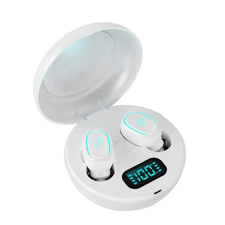 True wireless stereo Bluetooth 5.0 earbuds with charging case in white, black or red colours