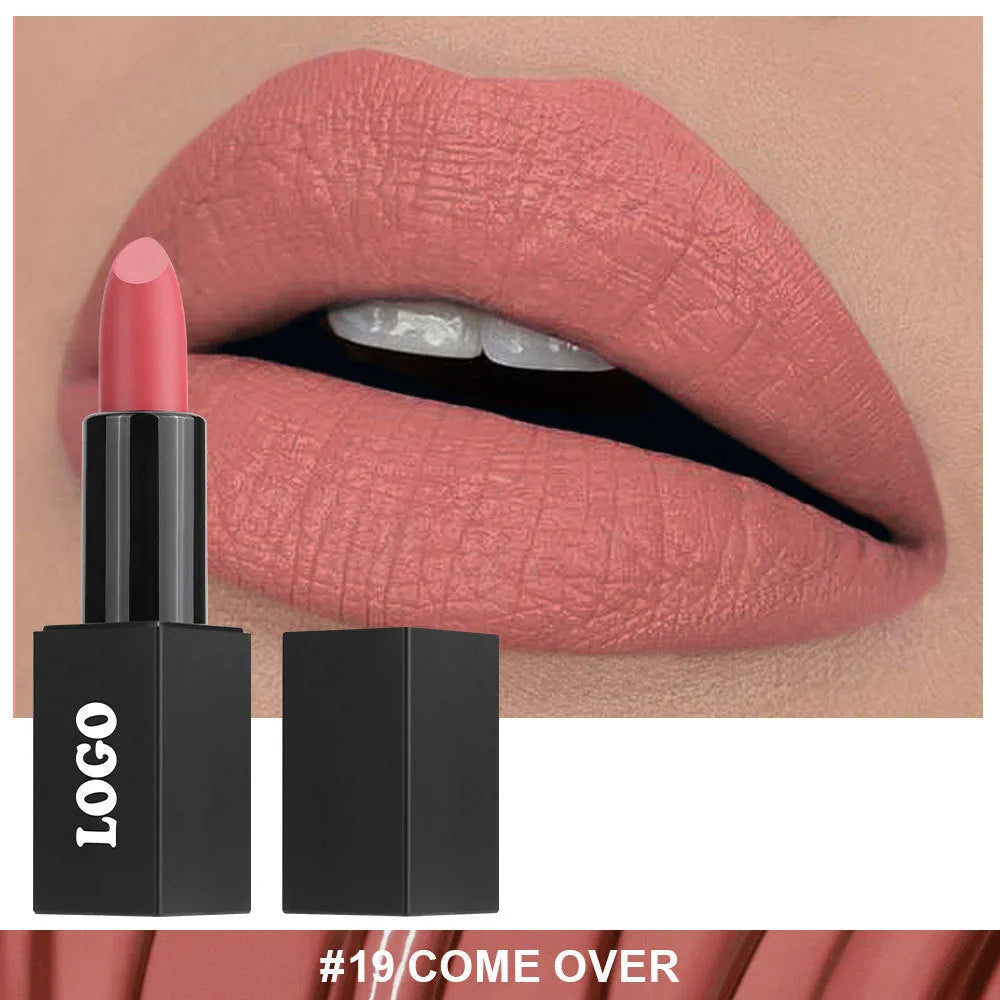 Beauty Does Not Fade matte finish lipstick in one of 24 colours with waterproof anti-discoloration formula.