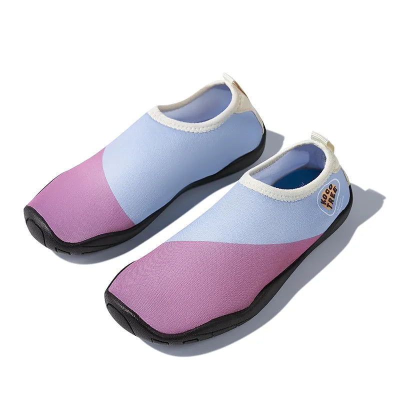 Children's anti-slip beach shoes in Edo purple with rubber sole and breathable upper