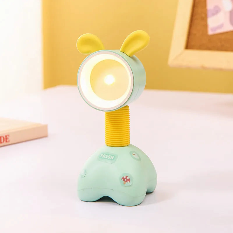 DIY magnetic cartoon desk night light with adjustable lighting in 10.5cm plastic housing