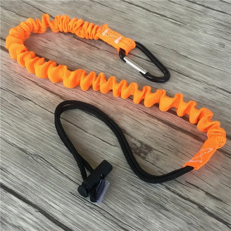 Orange 90cm fishing rod safety elastic connector with 10kg load capacity