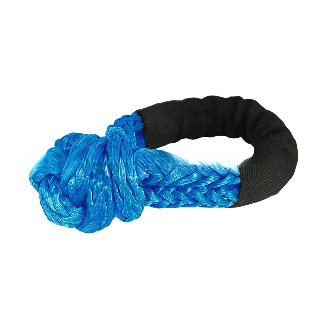 Polymer soft shackle trailer rope for vehicle recovery with 12mm diameter and 17-tonne load capacity