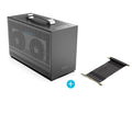 Three Hummingbird Portable Mini-ITX desktop computer case in titanium grey finish