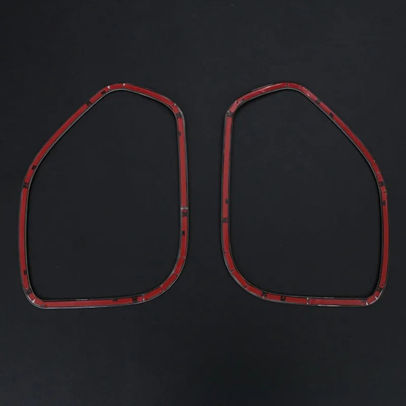 Two silver 304 stainless steel decoration strips for ROOX 40 Series interior door audio frame