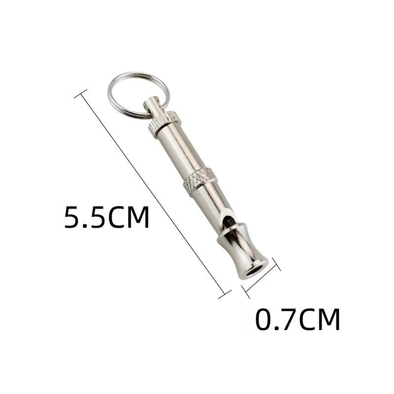 Metallic adjustable ultrasonic dog whistle for barking control and training