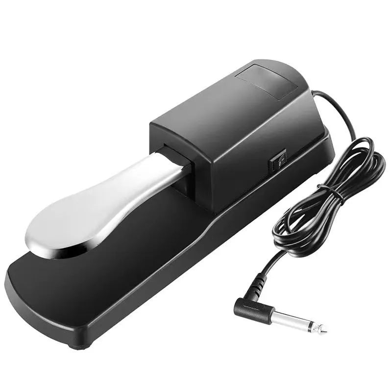 Universal MIDI keyboard sustain pedal with ABS plastic housing and metal footplate