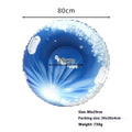 Colourful printed PVC ski ring toy for outdoor throwing games in red, blue, or mountain design.