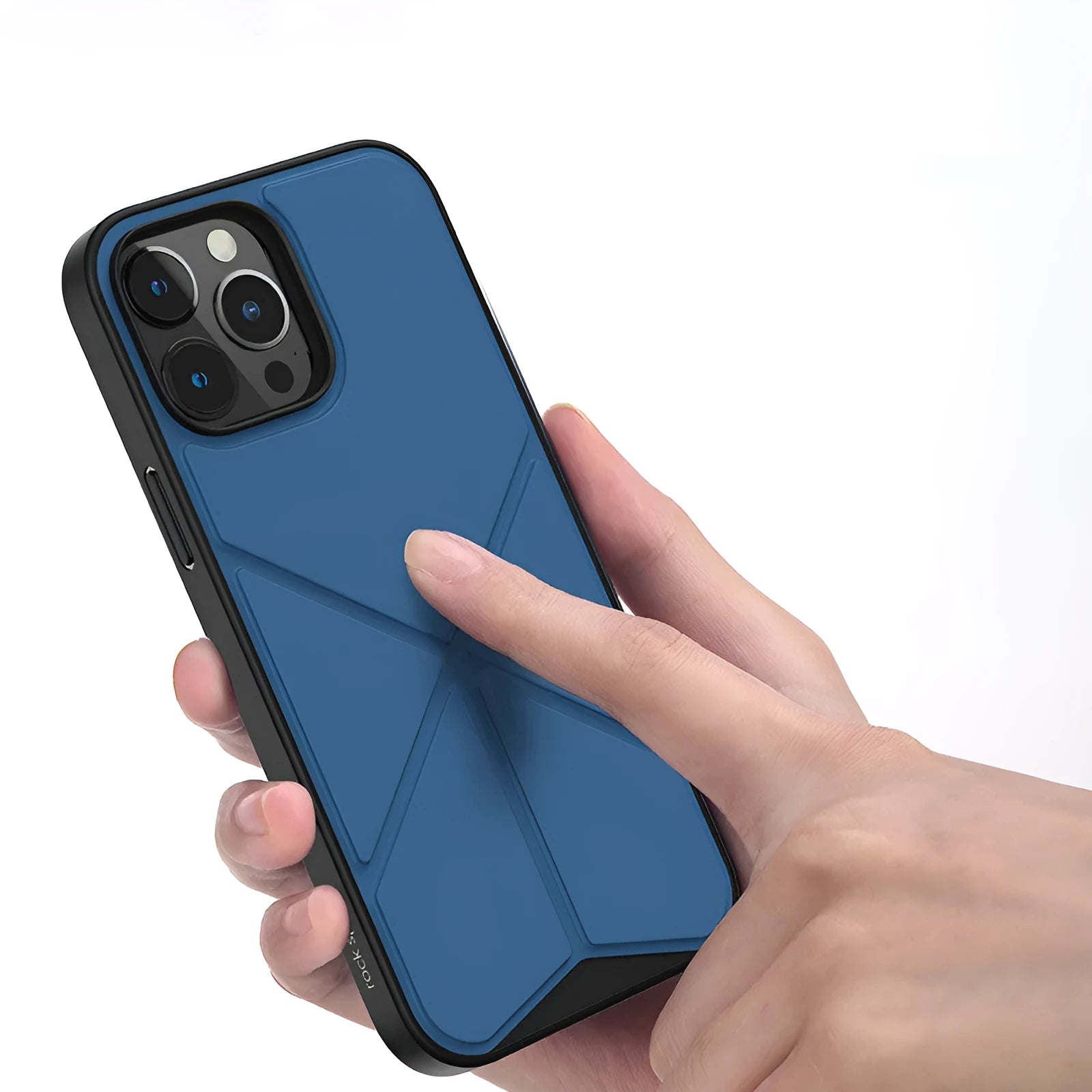 Black solid colour TPU phone case for iPhone 13, 13 Pro, and 13 Pro Max on a table.