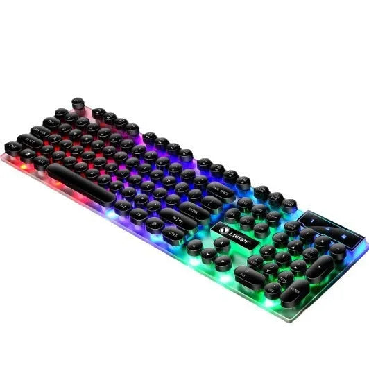 TX35 mechanical feeling computer keyboard with 1.5m cable in white or black rainbow colour