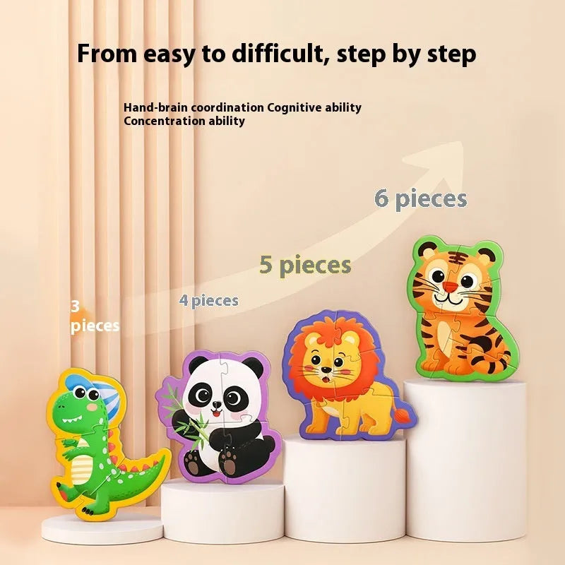 Children's big puzzle entry-level animal park 24 pieces paper jigsaw for toddlers 0-3 years