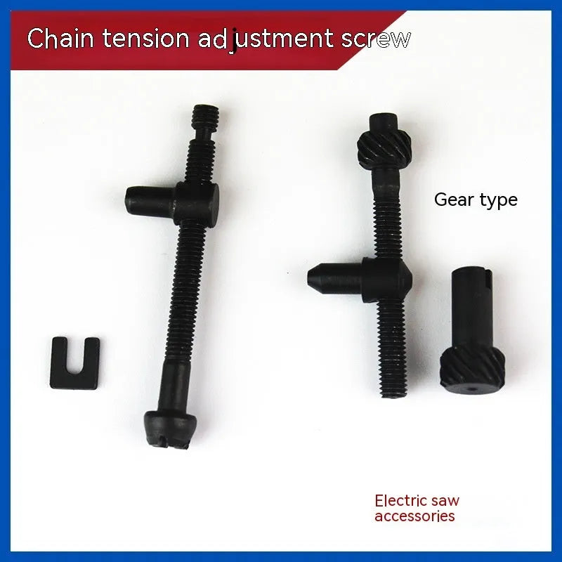 Assortment of nylon thread spools for chainsaw chain tension adjustment repair.